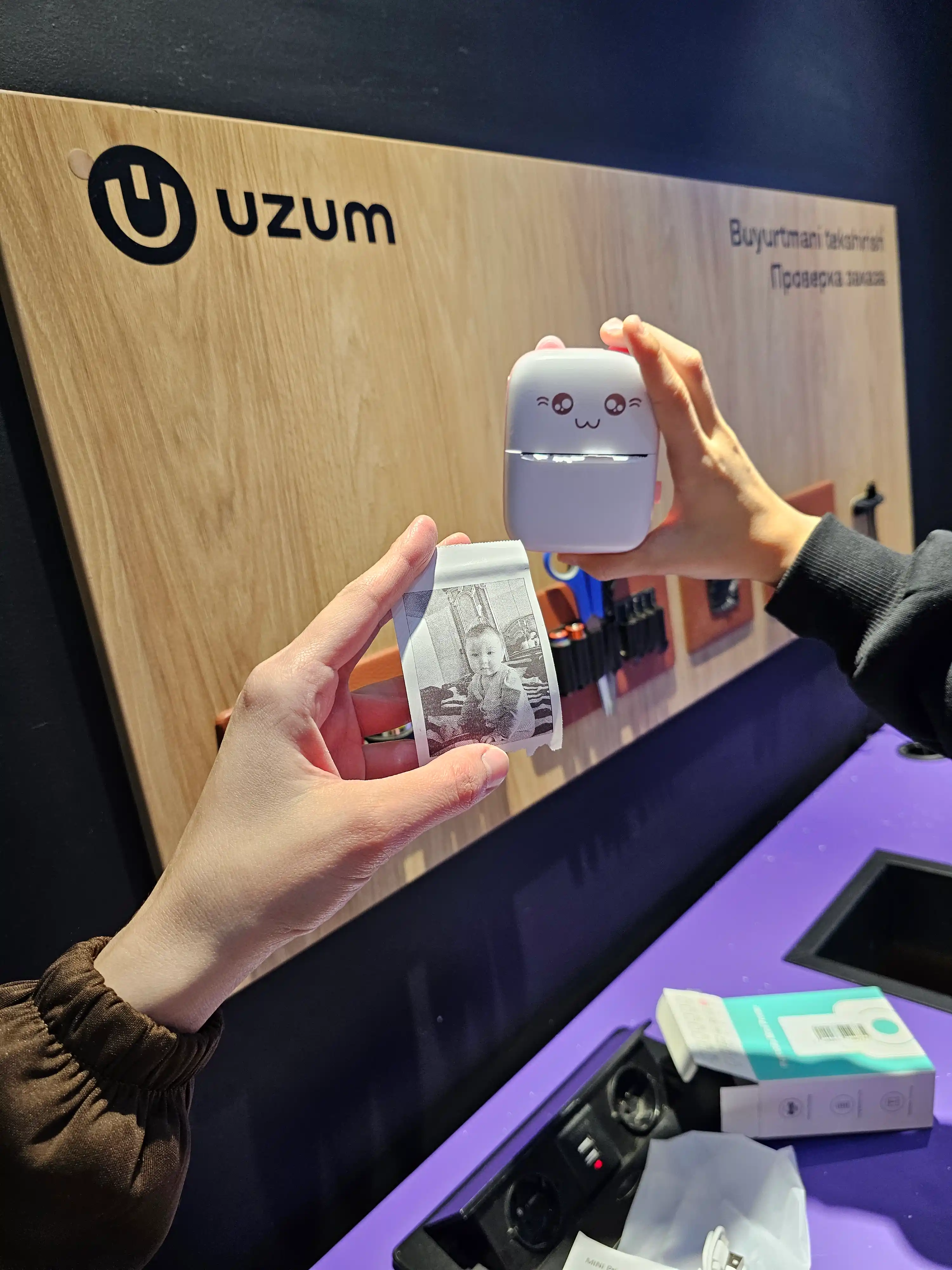Telefon uchun termal printer, bolalar mini printeri, simsiz, Bluetooth bilan