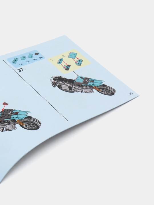 Motorcycle BMW GS konstruktor to‘plami, Technique Blue
