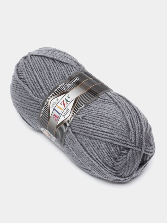 Нить для вязания Alize Superlana Midi, 25% шерсть, 75% акрил, 100 г, 170 м