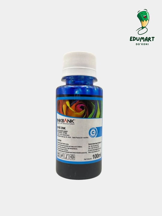 Epson printerlari uchun siyoh INKBANK 6xil rang 100ml