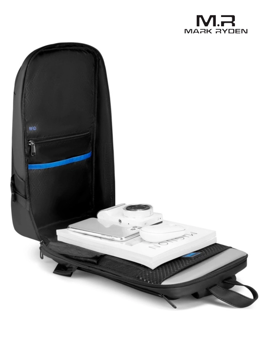 Mini-ryukzak Mark Ryden MR7633 RFID himoyasi bilan, yelkali sumka , erkak uchun, Oxford