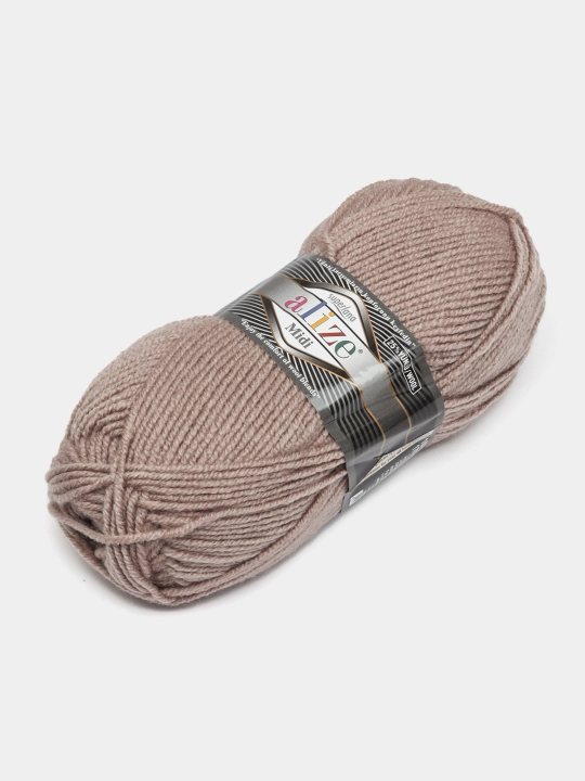 Нить для вязания Alize Superlana Midi, 25% шерсть, 75% акрил, 100 г, 170 м