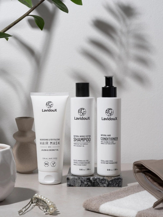 Набор для ухода за волосами LavidouX Nordic Cotton Collection, для всех типов волос