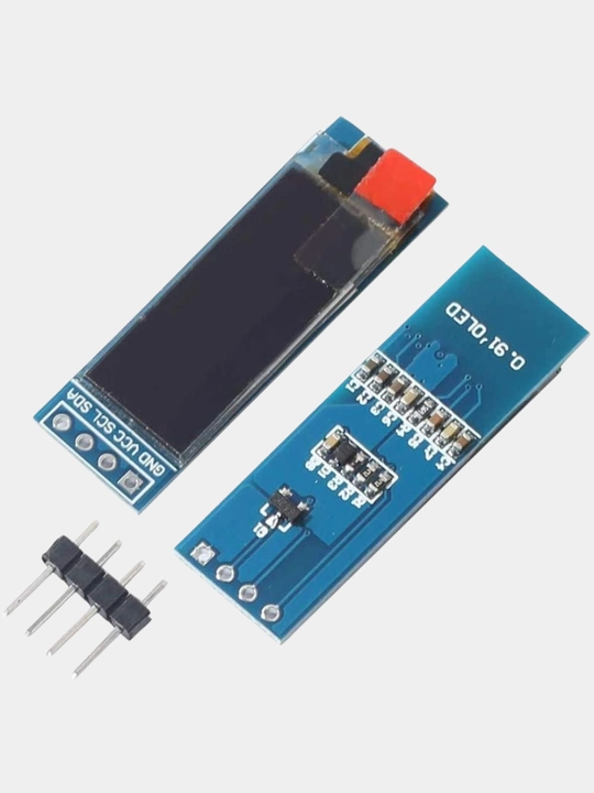 0.91 dyuymli OLED LCD displey,  3-5 V, 4 pinli, 128 * 32 pikselli, LCD displey moduli