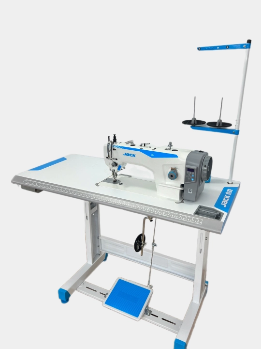 Jack H2-CZ-12 sanoat tikuv mashinasi, yuruvchi lapka, qalin mato, charm uchun, stol, 220V