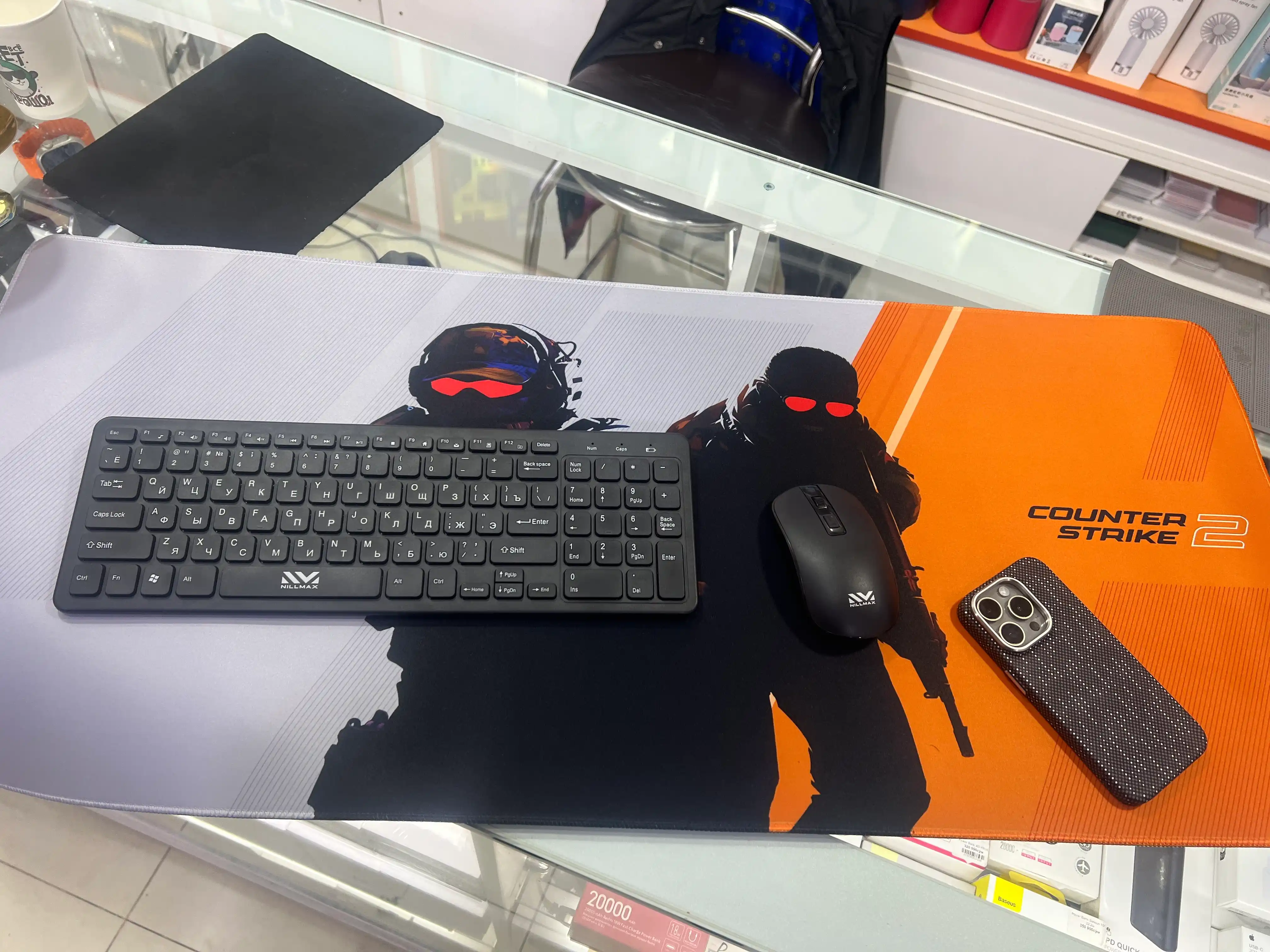 Коврик для мышки, большой, игровой, 90x40, с принтом CS2