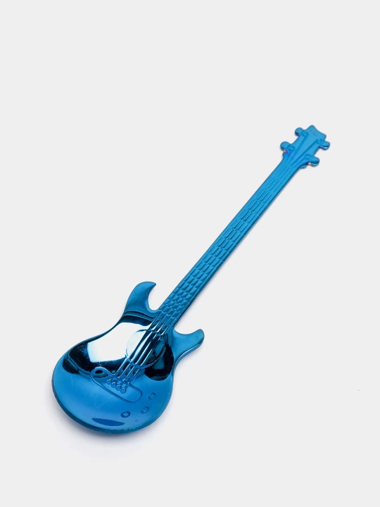 Gitara shaklidagi choy qoshiq, zanglamaydigan po‘lat, 12 sm