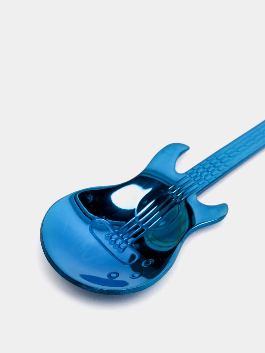 Gitara shaklidagi choy qoshiq, zanglamaydigan po‘lat, 12 sm