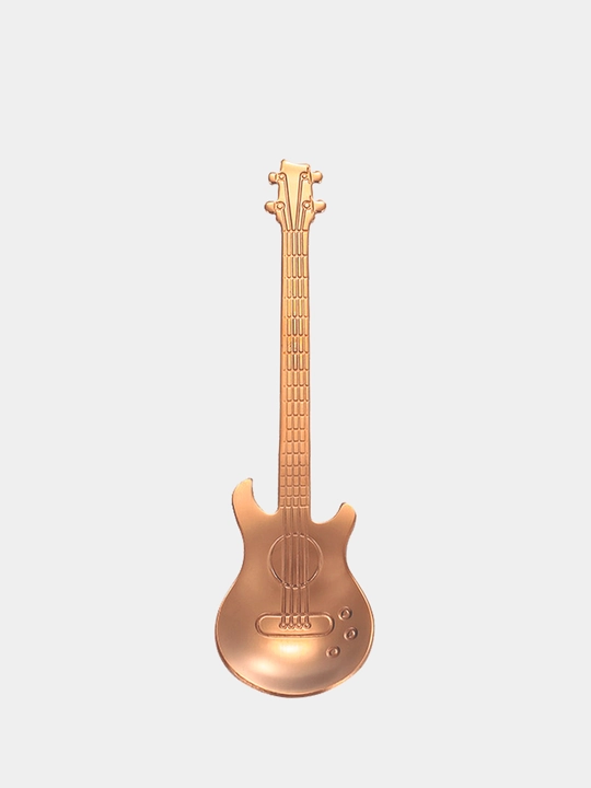 Gitara shaklidagi choy qoshiq, zanglamaydigan po‘lat, 12 sm