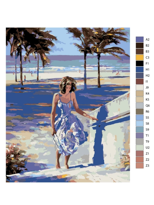 Raqamlar bo'yicha rasm chizish ARTERY "Ayollar " holstda chizmachilik, 40*50 sm