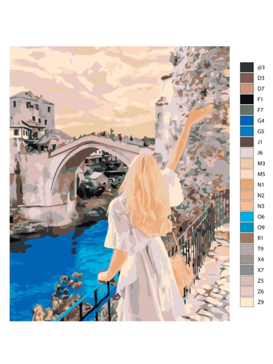Raqamlar bo'yicha rasm chizish ARTERY "Ayollar " holstda chizmachilik, 40*50 sm