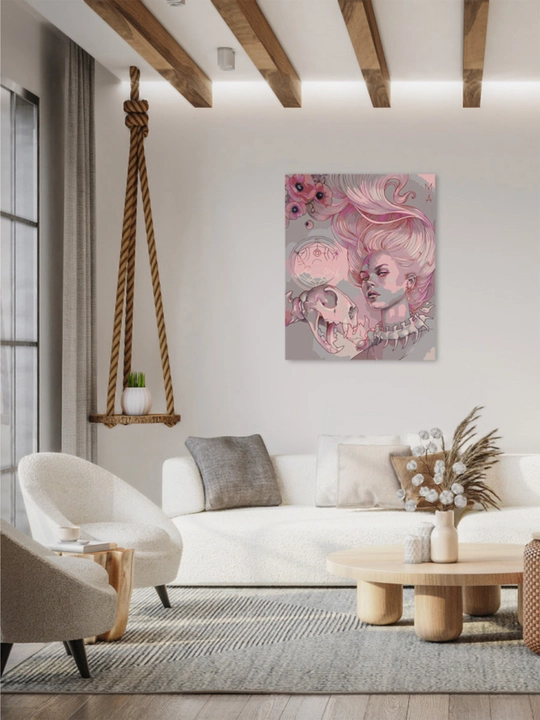 Raqamlar bo'yicha rasm chizish ARTERY "Gullar bilan qiz" holstda, 40*50 sm