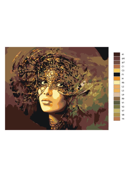 Raqamlar bo'yicha rasm chizish ARTERY "Ayollar " holstda, 40 * 50 sm