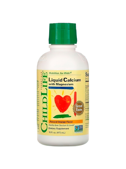 ChildLife Essentials, Suyuq Kalsiy magniy bilan, tabiiy apelsin ta'mi 473 ml