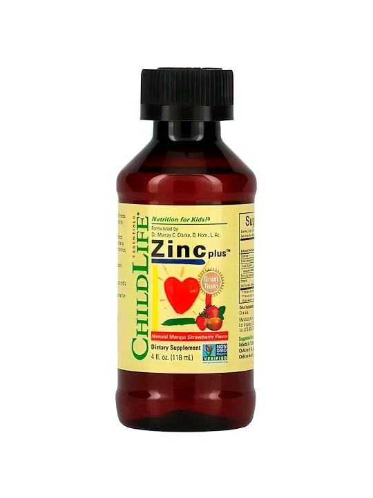 ChildLife Essentials, Цинк (Zinc Plus) с натуральным вкусом манго и клубники, 118 мл