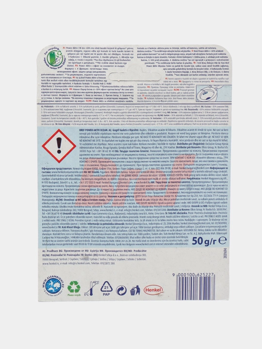 Xojatxona bloki unitaz uchun Bref Power Aktiv Ocean, 50 g