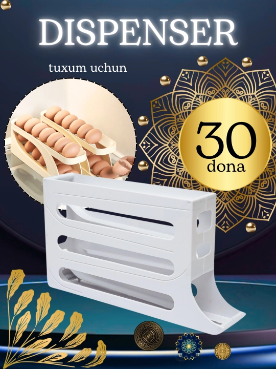 Tuxum uchun konteyner, avtomatik tuxum oziqlantirish bilan, 15 dona, 30 dona uchun - 