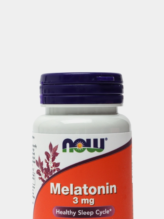 Мелатонин NOW FOODS Supplements, цикл здорового сна, 3 мг, 60 капсул, Халяль