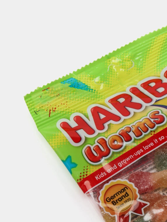 Haribo chaynalgan marmelad Worms zourr, nordon qurtlar, 80 gr,