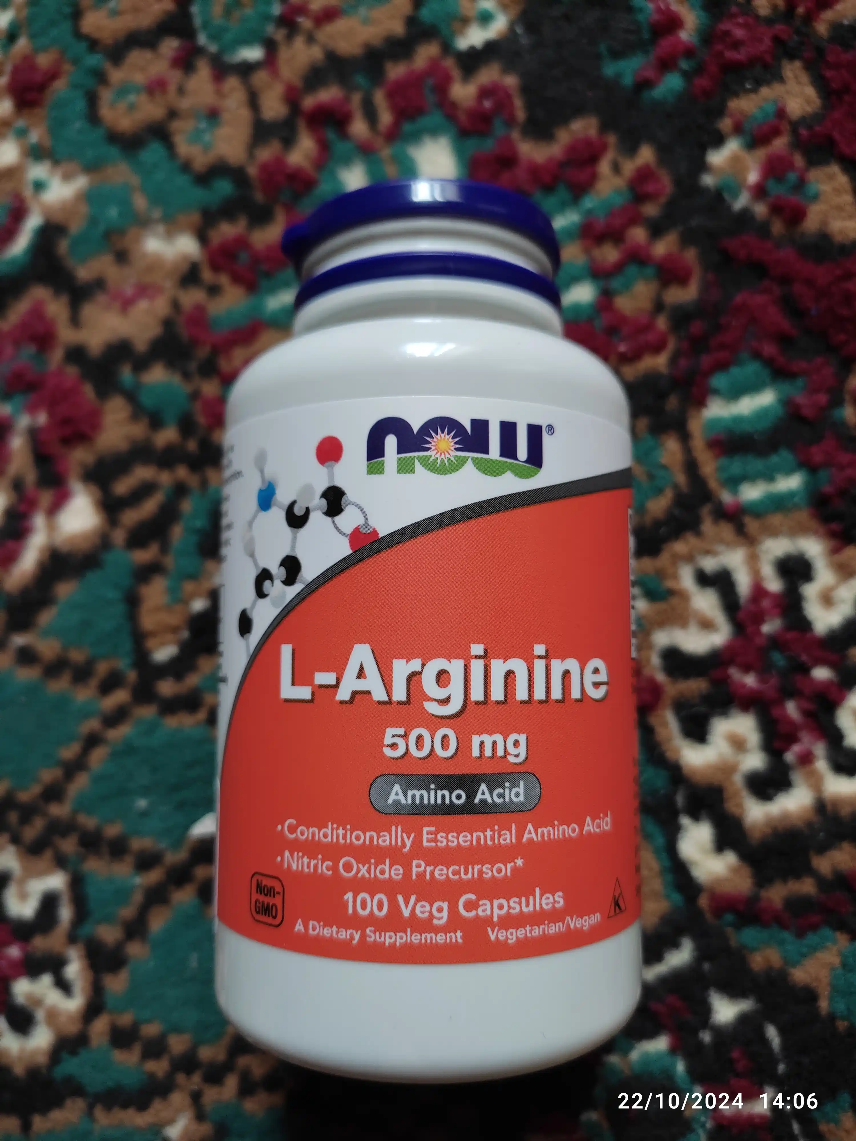 Now Foods, L-аргинин, 500 мг 100 капсул, Халяль