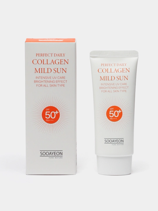 Yuz uchun quyosh kremi SPF Sooayeon Perfect Daily Collagen Mild Sun - 