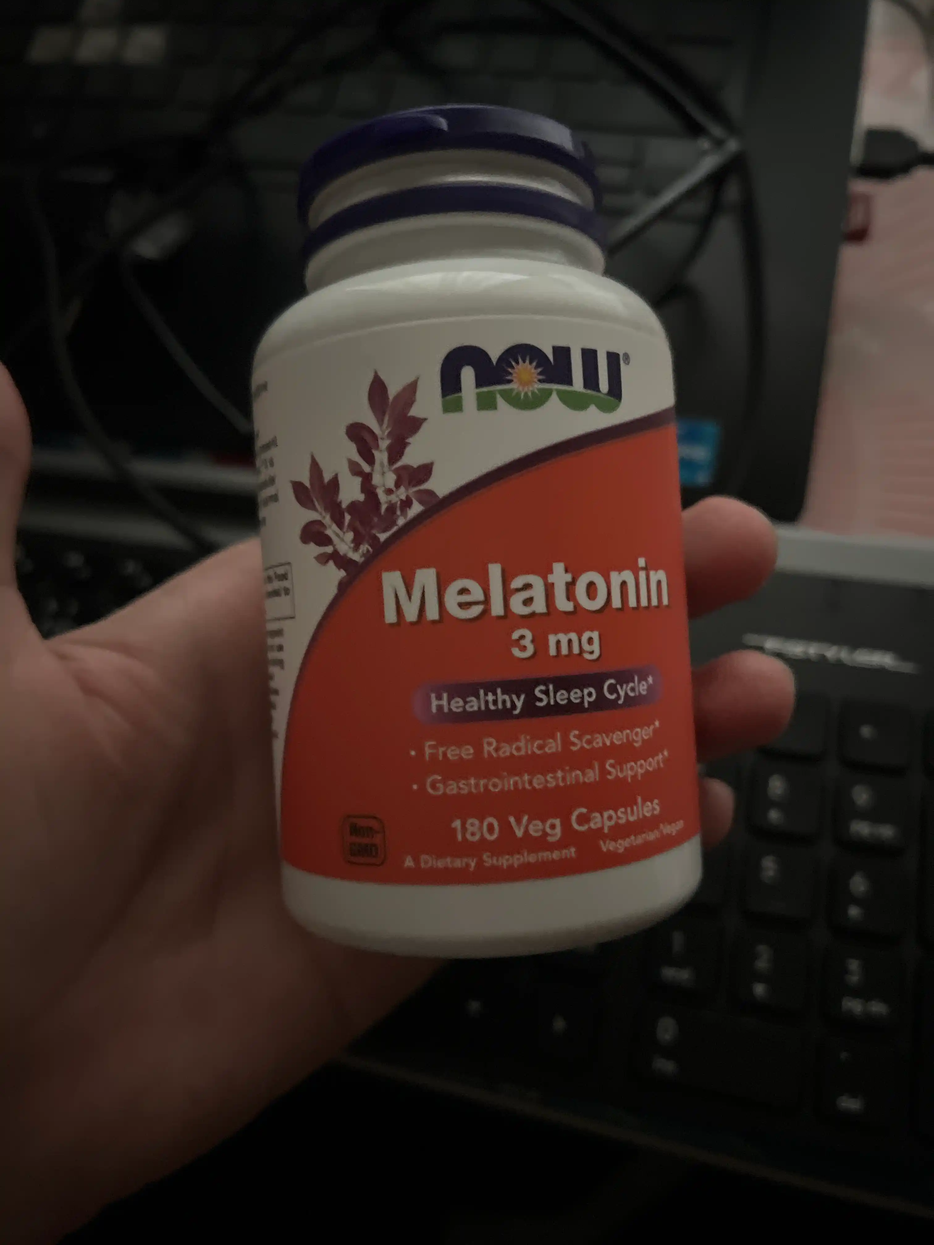 Мелатонин NOW Supplements, цикл здорового сна, 3 мг, 60 капсул, Халяль