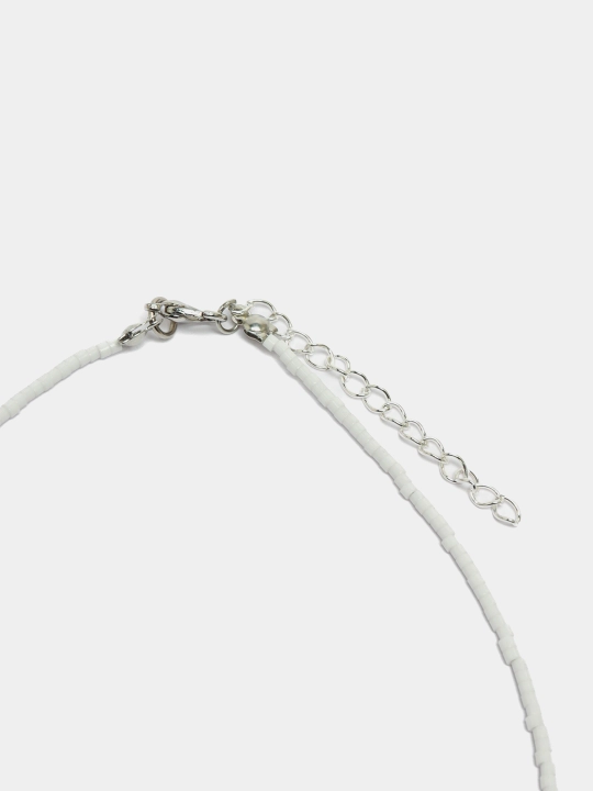 Tabiiy ametist toshli oq choker