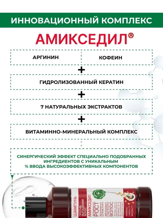 Shampun mustahkamlovchi soch tokilishiga qarshi va soch osishi, Loshadinaya sila, 250 ml