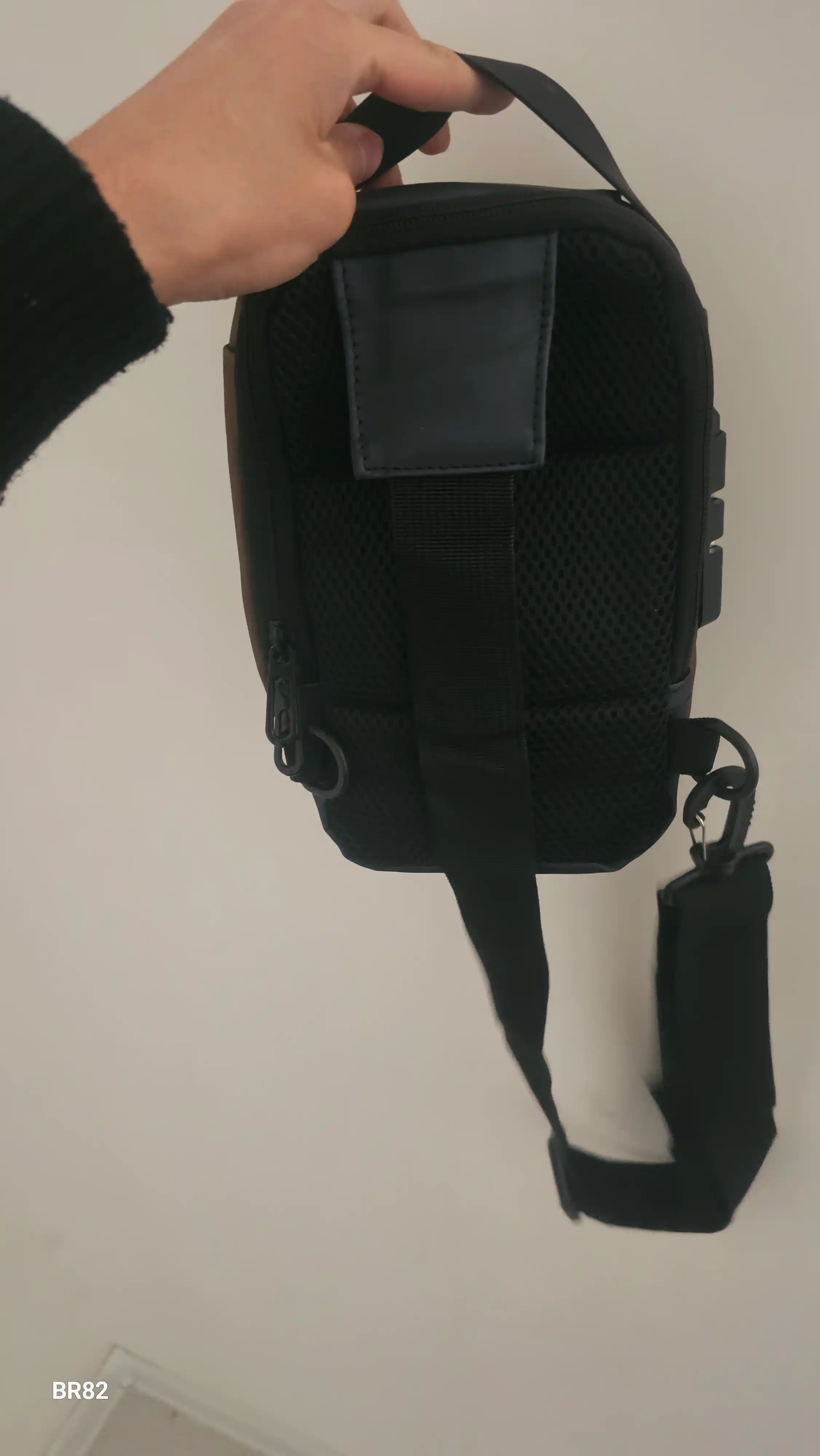 Сумка мужская через плечо, эко кожа, TSA кодовый замок, USB порт