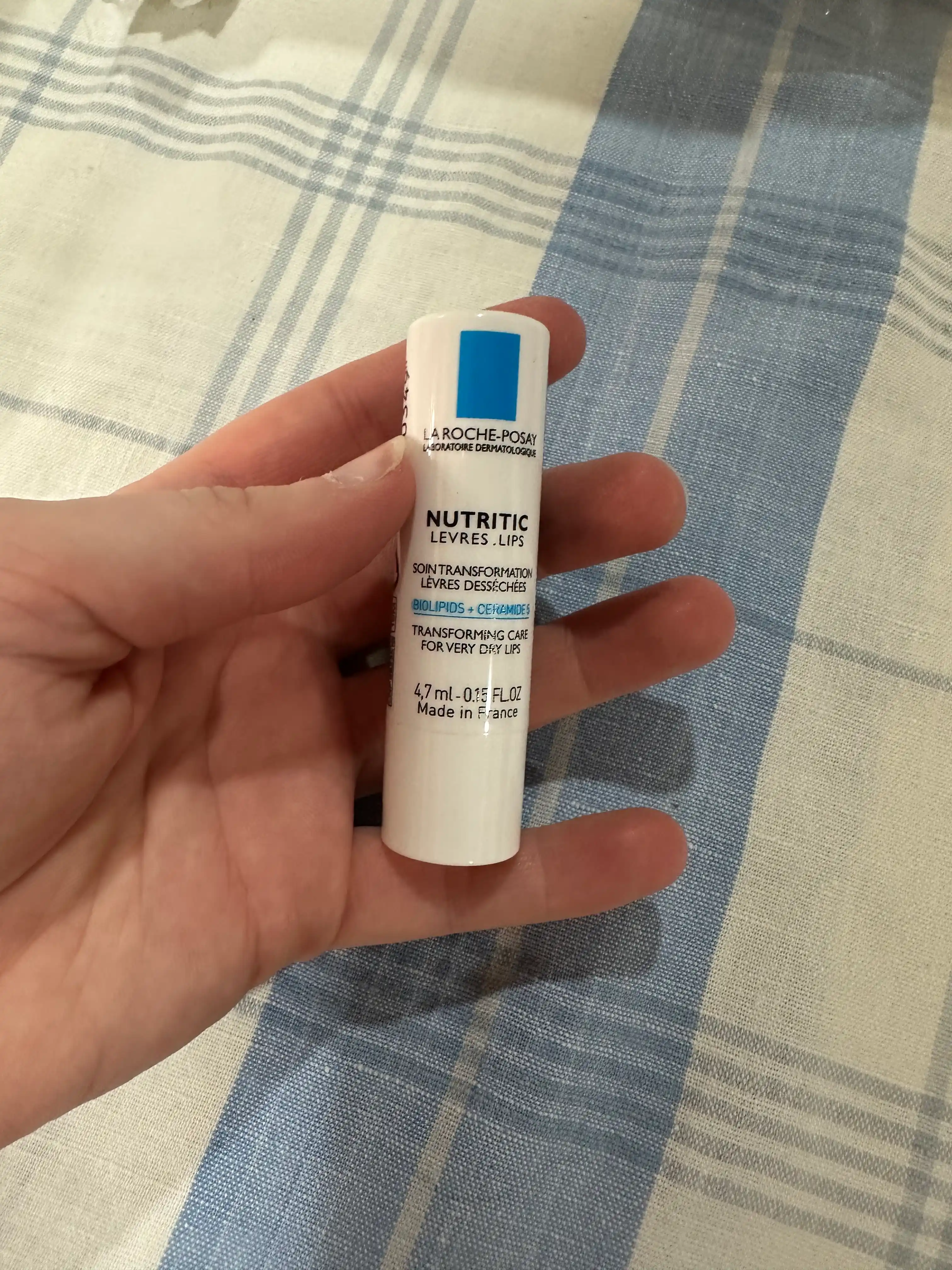 Oziqlantiruvchi balzam LA ROCHE-POSAY NUTRITIC LEVRES, lablar terisini chuqur tiklash uchun, 4.7 ml