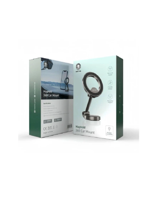 Avtomobil telefon ushlagichi, kuchli magnitlangan, Maghold 360, Green lion