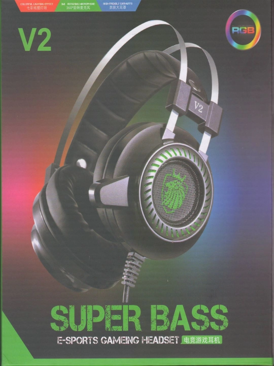RGB yoritgichli SUPER BASS V2 / K3 o'yin garnituralari