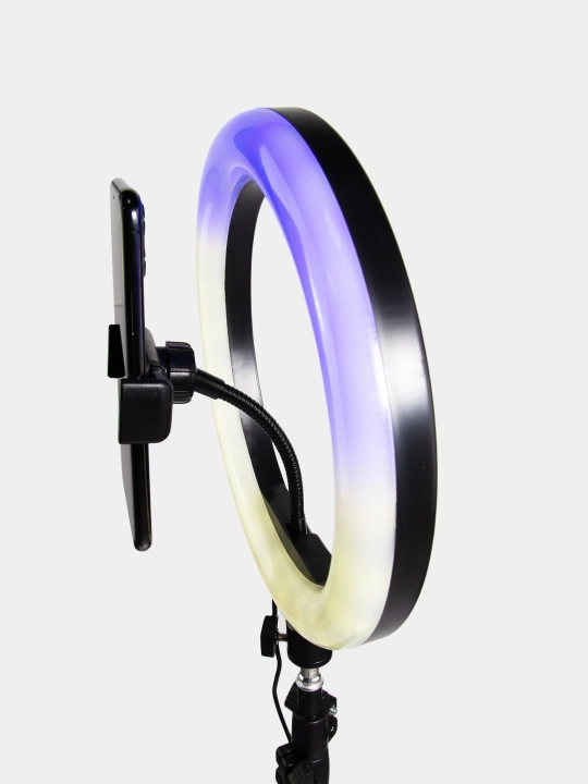 Mj33/MJ36 RGB yoritgichli LED halqali chiroq, selfi, go'zallik sanoati uchun, 33/36 sm