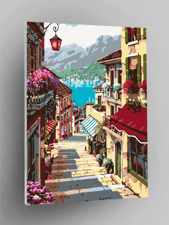 Raqamlar bo'yicha rasm chizish ARTERY "Shaharlar" holstda chizmachilik, 40 * 50 sm - 