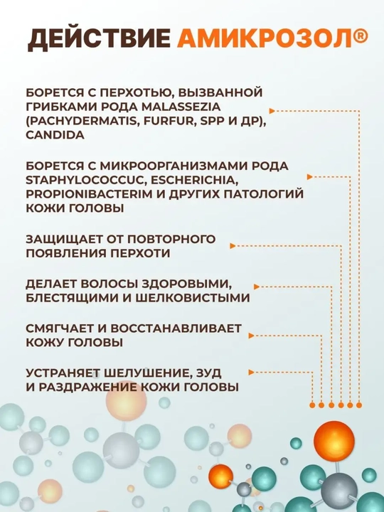 Шампунь против перхоти с Амикрозолом, Лошадиная сила, для всех типов волос, 250 мл