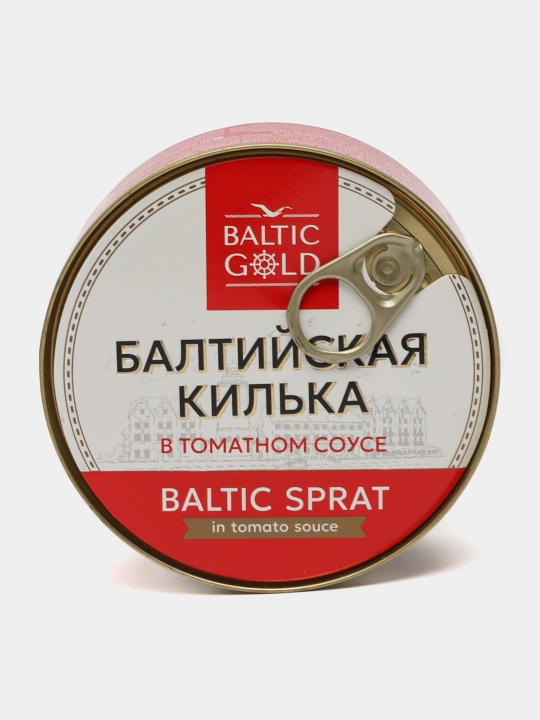 Килька балтийская Baltic gold, в томатном соусе, 240 г - 