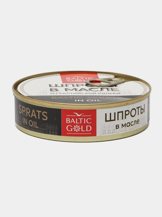 Шпроты Baltic gold, в масле из балтийской кильки, 160 г - 