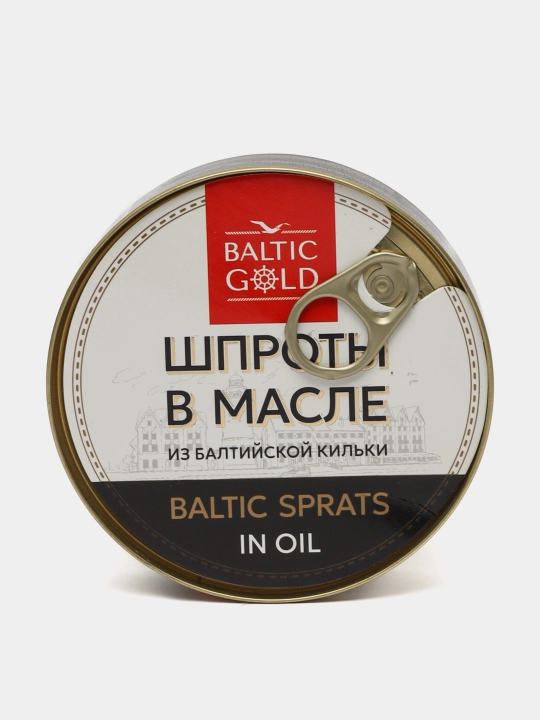 Shprotlar yog'da Baltic Gold, boltiq kilkasidan, 160 g