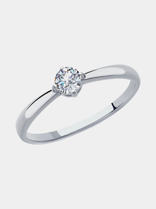 Кольцо из серебра с фианитом SOKOLOV, 94012840 - 