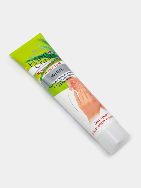Qo'l va tirnoqlar uchun krem Belle Jardin Hand Cream White, aloe va limon ekstraktli