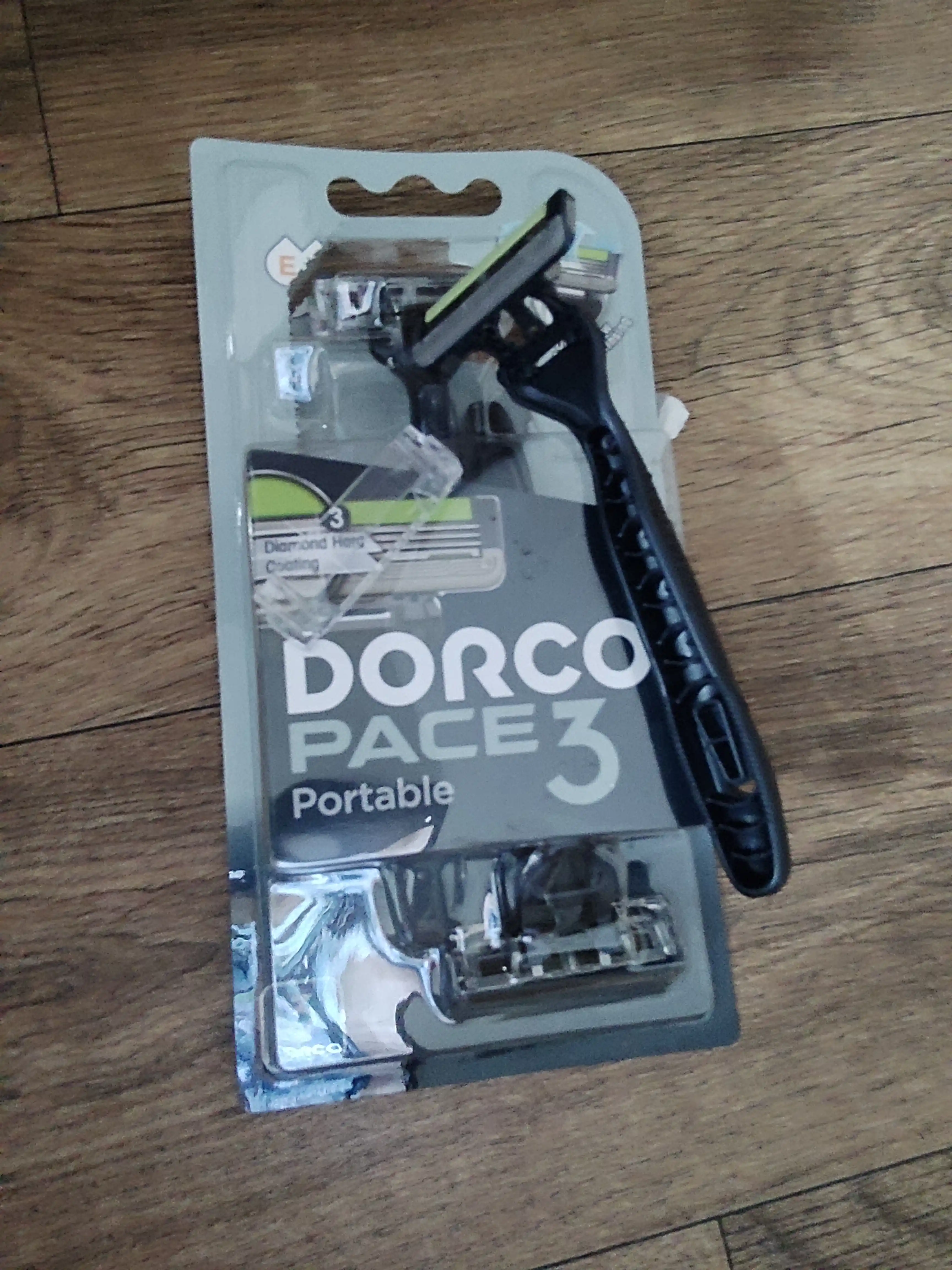 Bir martalik ustara DORCO PACE 3, blister, 3 dona