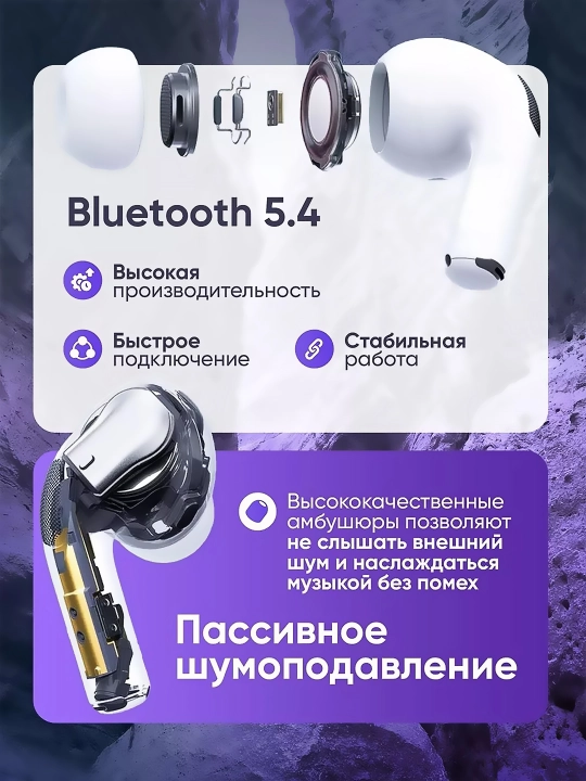 Simsiz naushniklar Pro vakuumli bluetooth TWS
