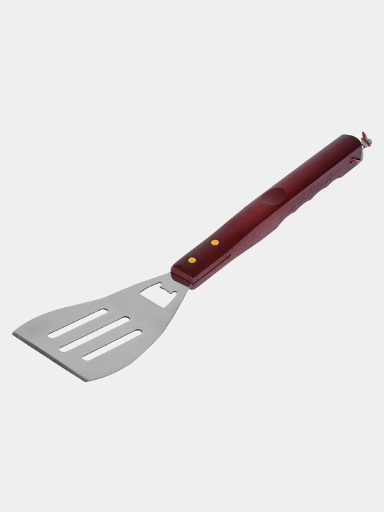 Grill uchun oshxona kurakchasi, zanglamaydigan po'latdan, yog'och tutqichli, 41 sm, BoyScout