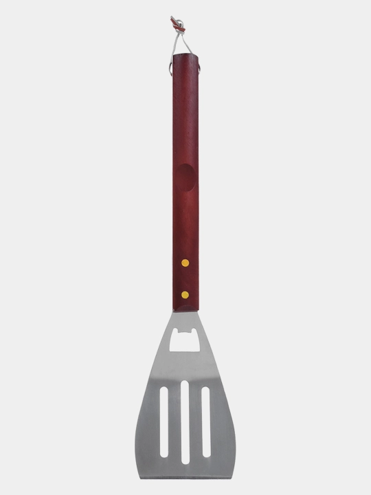 Grill uchun oshxona kurakchasi, zanglamaydigan po'latdan, yog'och tutqichli, 41 sm, BoyScout
