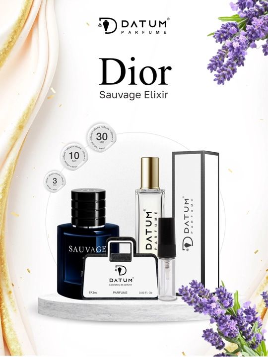 Духи мужские Datum Parfume Sauvage Elixir с кардамоном, лавандой, сандалом и ветивером - 