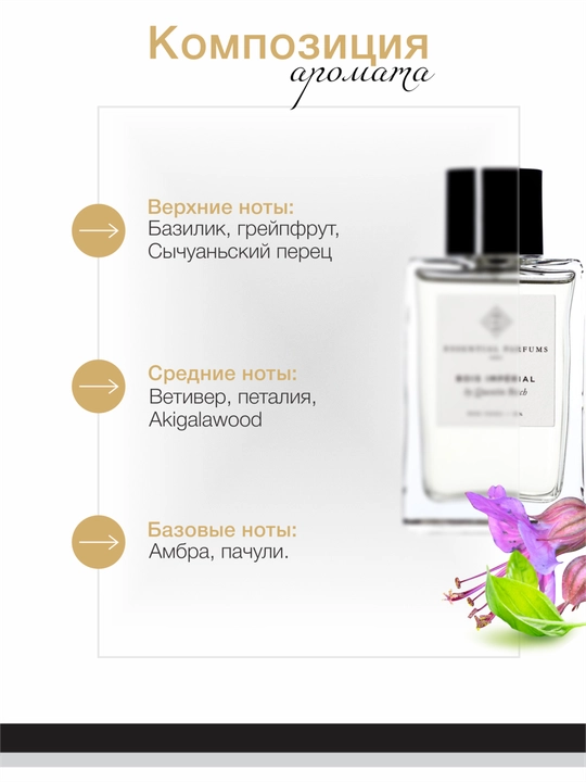 Духи унисекс Datum Parfume Bois Imperial с нотами базилика, ветивера, амбры и пачули