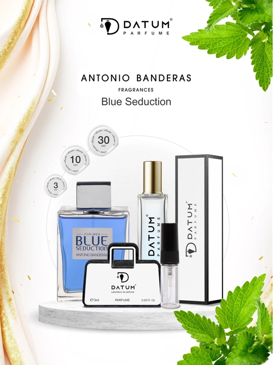 Духи мужские Datum Parfume Blue Seduction Man с нотами дыни, мяты, моря и амбры - 