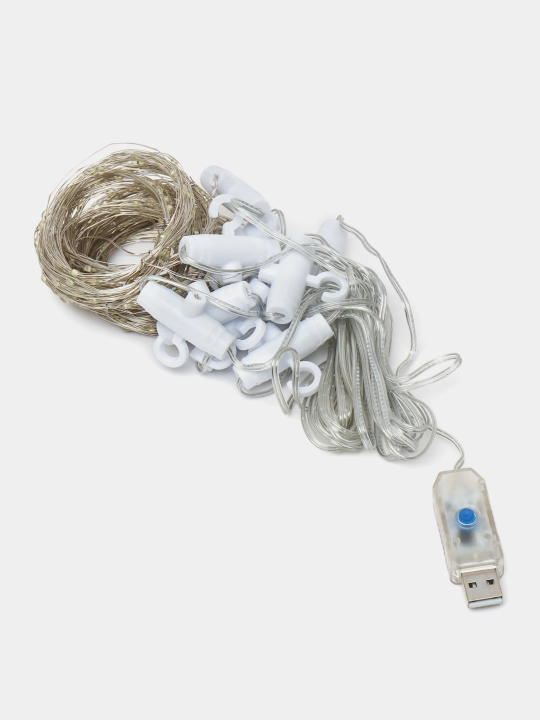 Гирлянда штора "РОСА", 3 * 3 с пультом на USB - 