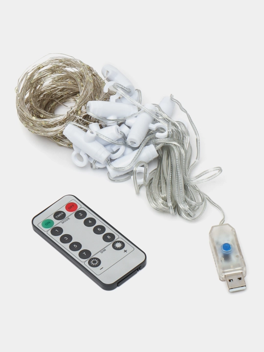 Rose" parda gulchambar, USB masofadan boshqarish pulti bilan 3 * 3