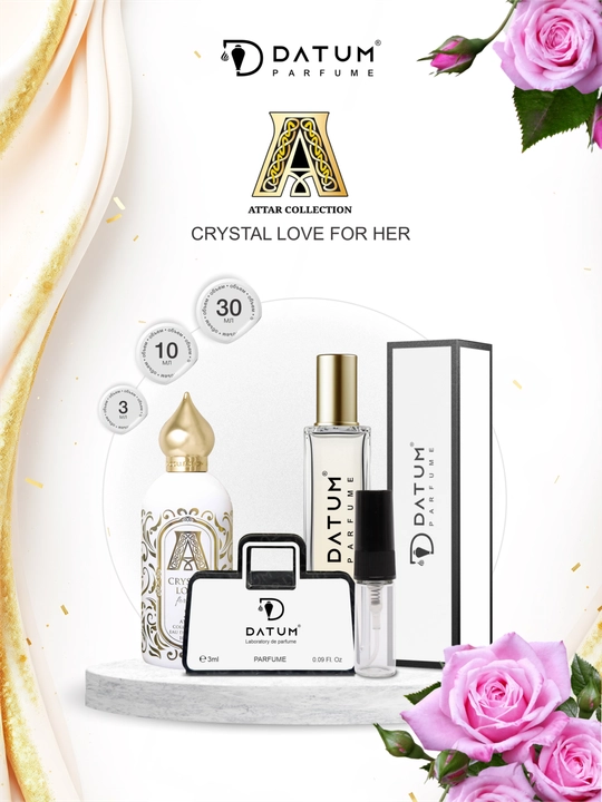 Духи женские Datum Parfume Crystal Love For Her с лимоном, розой и мускусом - 
